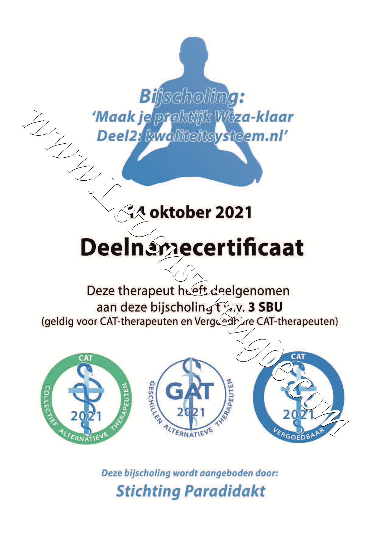 Maak je praktijk Wtza-klaar Deel2 kwaliteitsysteem - 3 SBU